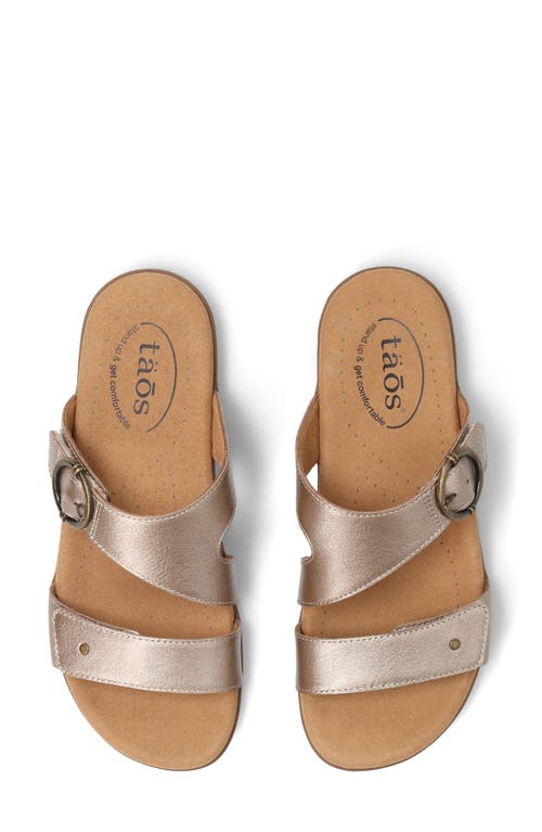 Taos Westside Slide Sandal In Gold