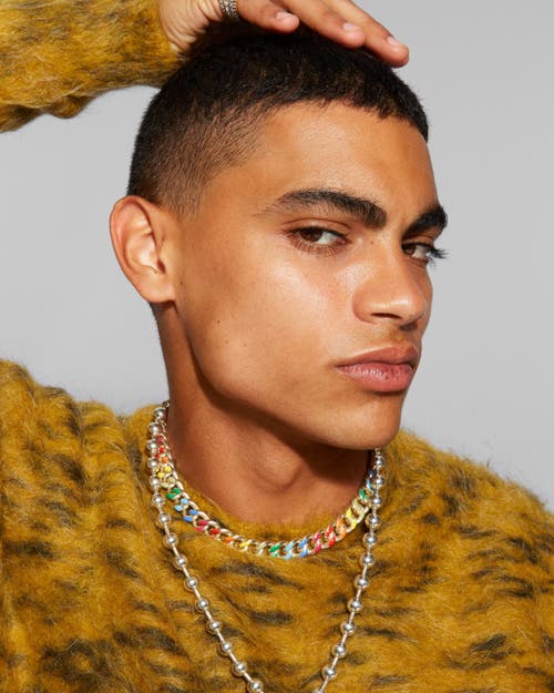 Fry Powers Rainbow Chunky Chain Collar Necklace In Rainbow