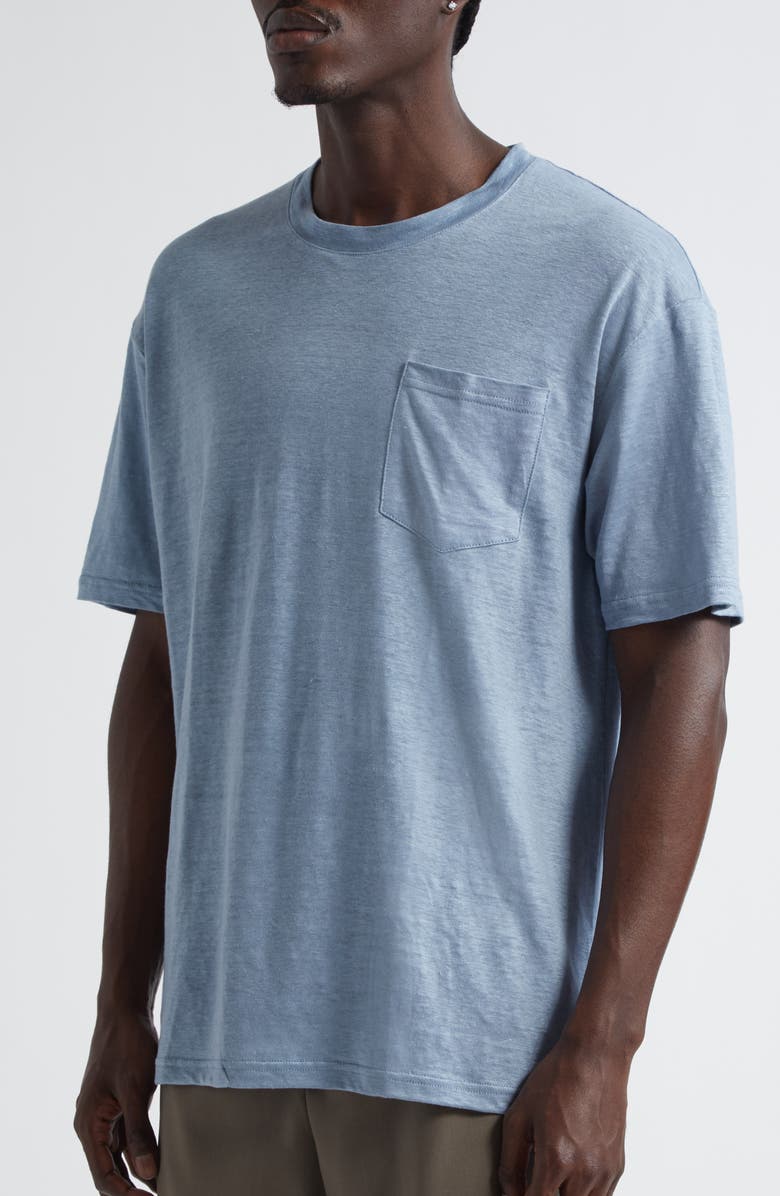 De Bonne Facture Oversize Cotton T-Shirt, Alternate, color, Smoke Blue