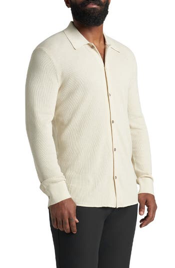 Goodlife Mini Waffle Long Button-up Shirt
