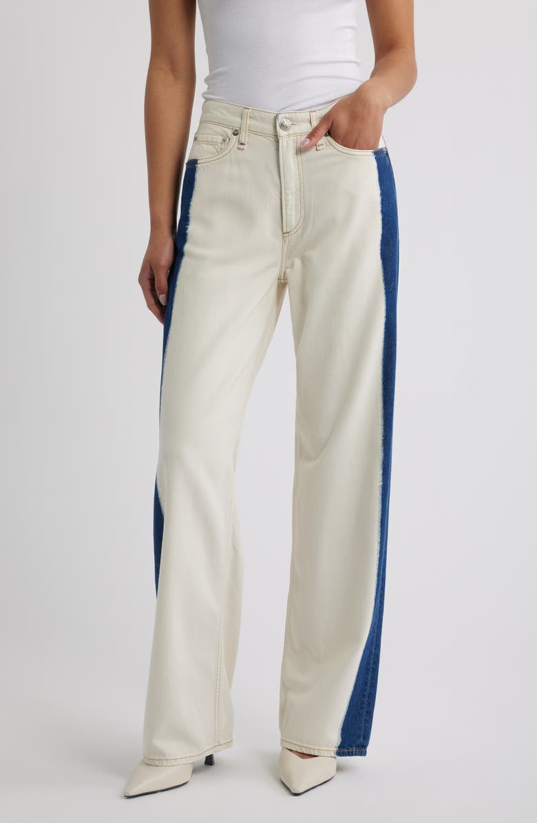 rag & bone Featherweight Logan Wide Leg Jeans, Main, color, Dark Bleach
