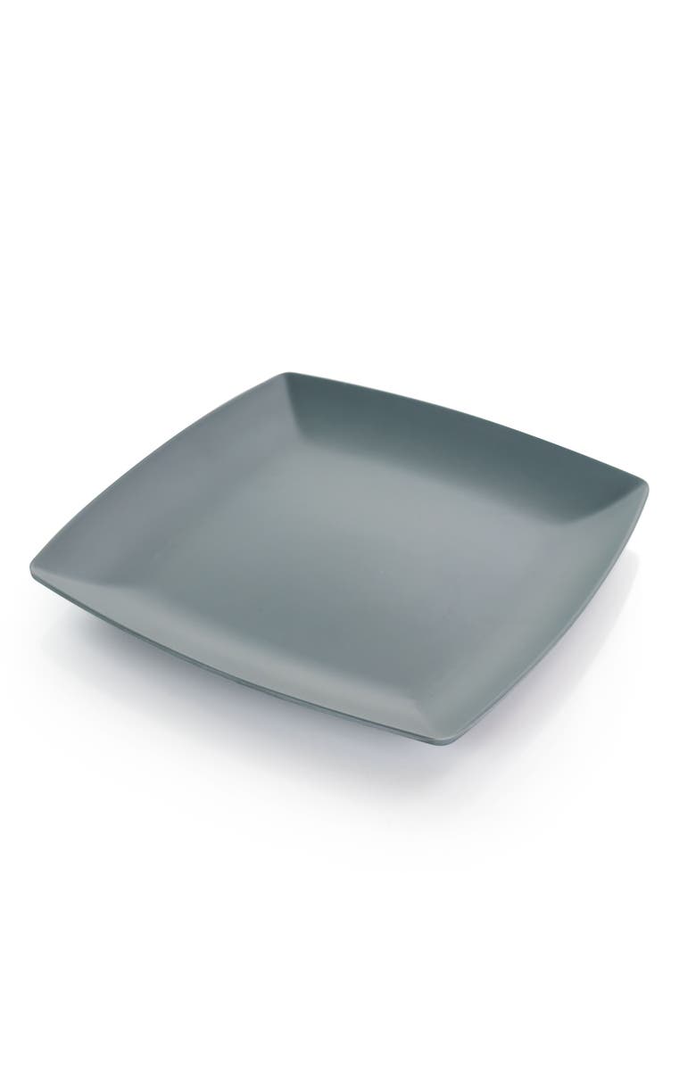 Gibson Home Grayson 4 Piece 8.5 Inch Square Melamine Dessert Plate Set, Alternate, color, Assorted