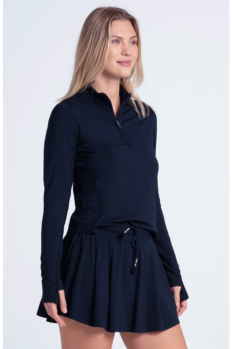 Womens' Pima 1/4 Zip Top, Alternate, color, Navy
