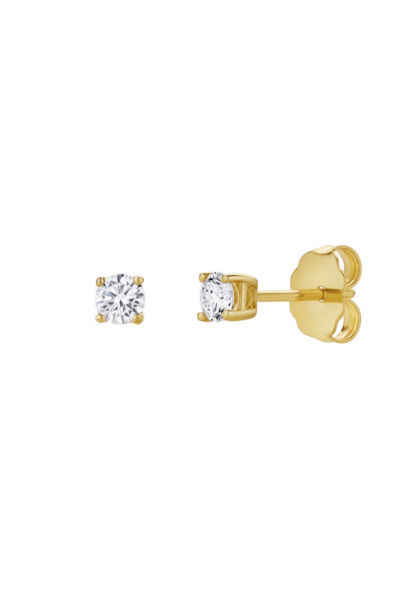Valeria 0.25 Ct TW Lab Grown Round Diamond Studs 14K Gold Earrings, Alternate, color, 14K Yellow Gold