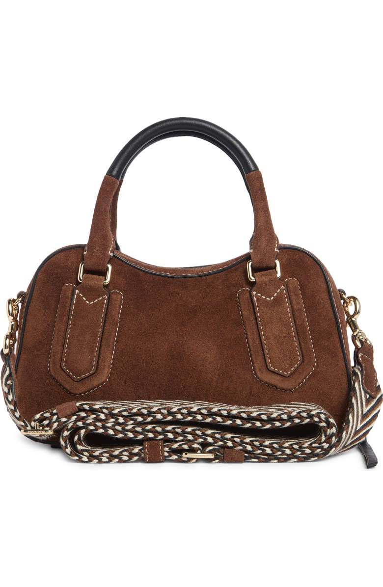 Marc Jacobs Drifter Small Suede Satchel, Alternate, color, Cognac