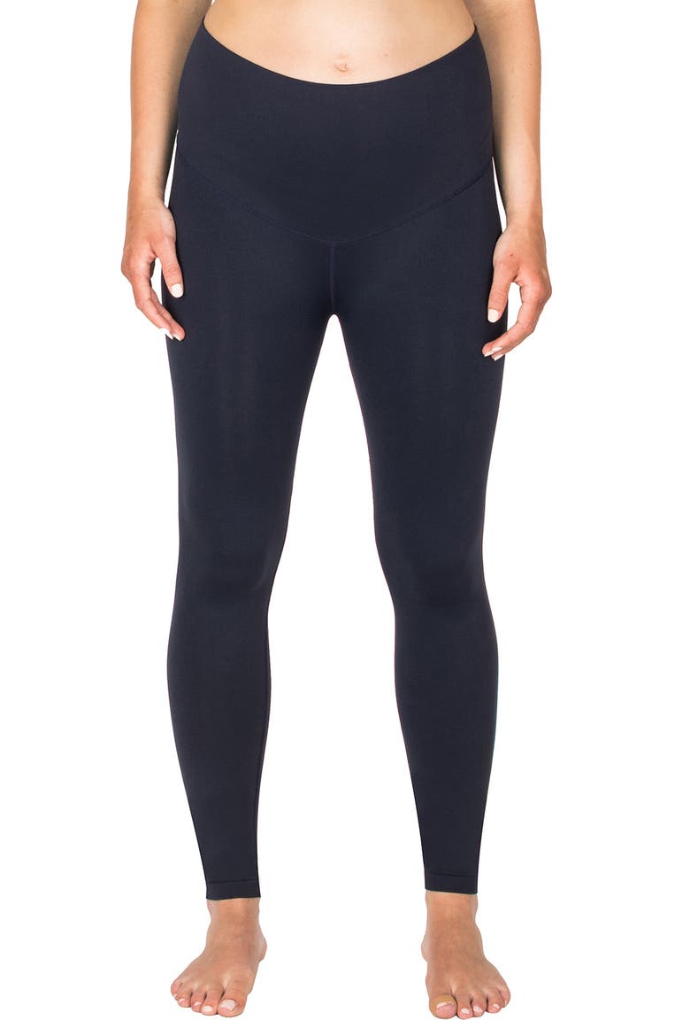 Seamless Yoga Maternity Leggings, Main, color, NAVY