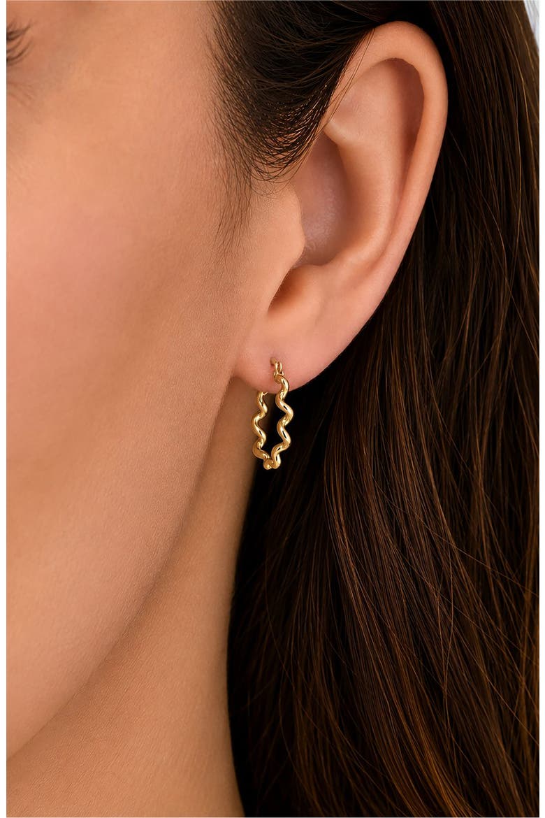 14k Gold Coiled Hoop Earrings, Alternate, color, 14K YELLOW GOLD