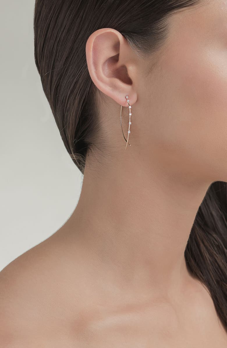 LANA Solo 14K Gold Small Upside Down Hoop Earrings, Alternate, color,