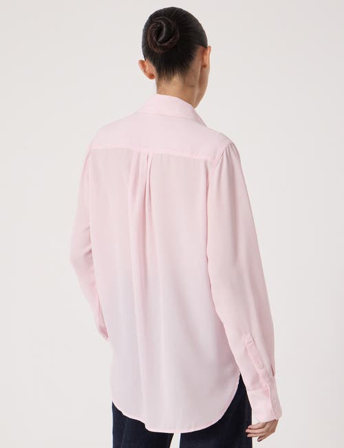 Hush Chiffon Ruffle Blouse In Pink