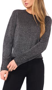 Halogen® Rhinestone Button Sweater