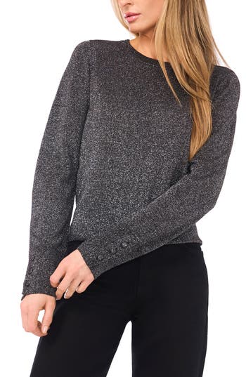 Halogen ® Rhinestone Button Sweater