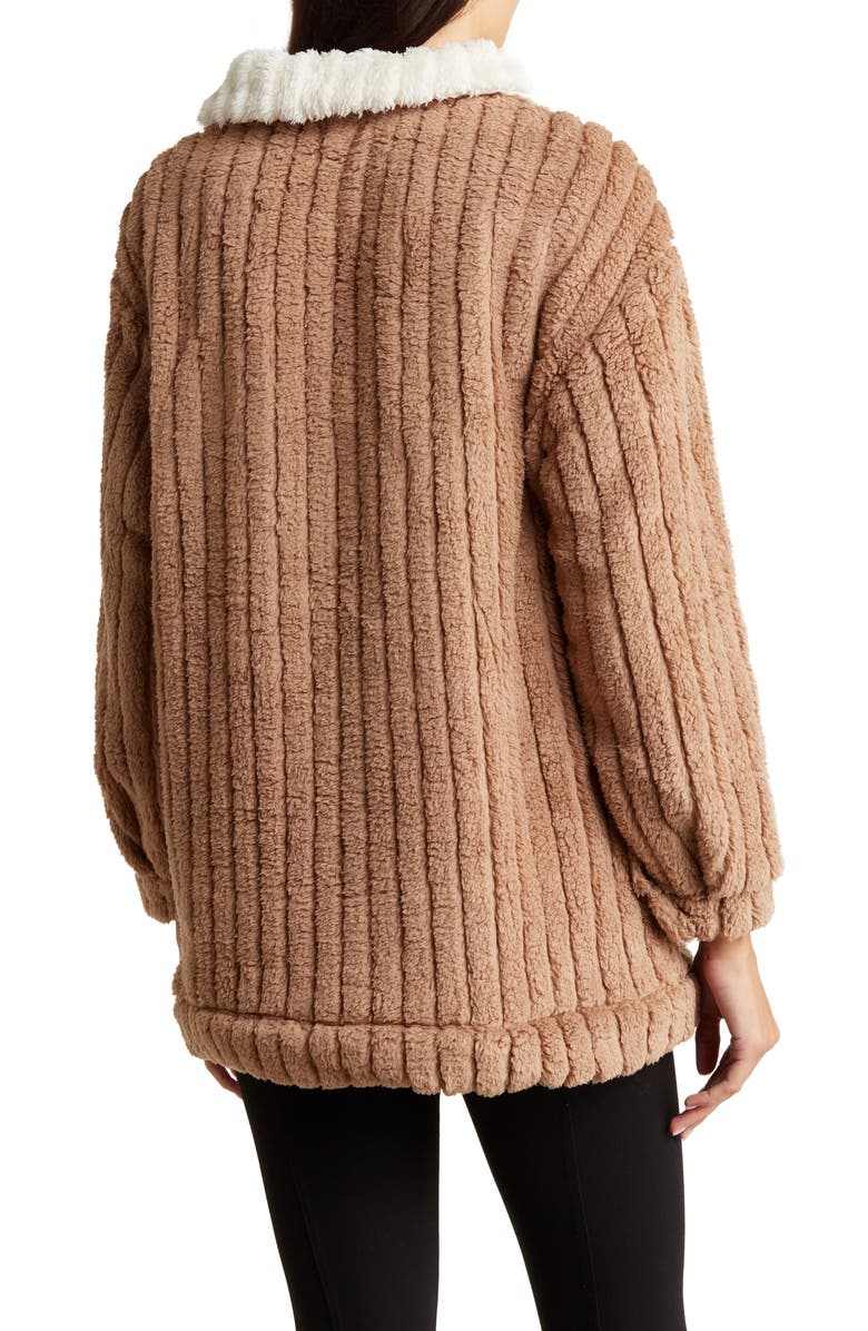 PLM Faux Fur Fleece Shirt Jacket, Alternate, color, 