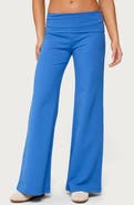 EDIKTED Wide Leg Foldover Pants