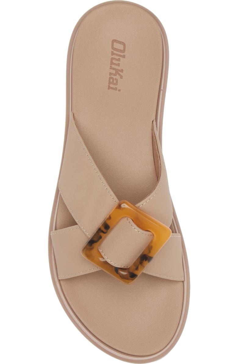 OluKai La'i Slide Sandal, Alternate, color, Taupe / Taupe