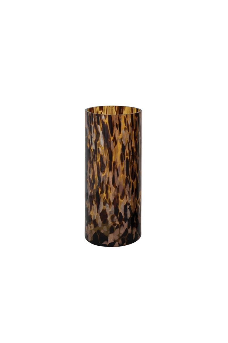 Handblown Tortoise Glass Vase, Main, color, Brown