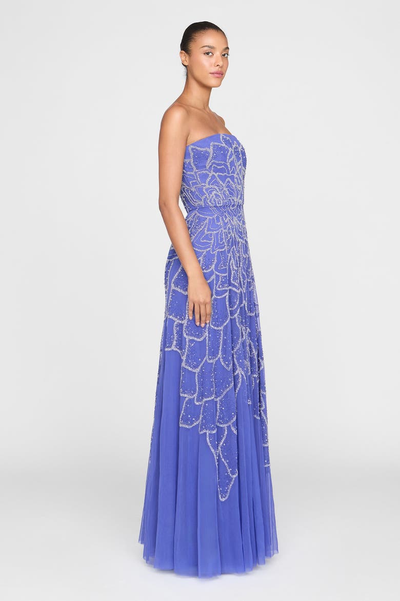 Ramona Ombre Beaded Gown, Alternate, color, Iris Bloom