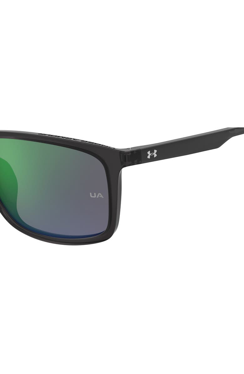 Under Armour London Square Sunglasses, Alternate, color, Crystal Grey