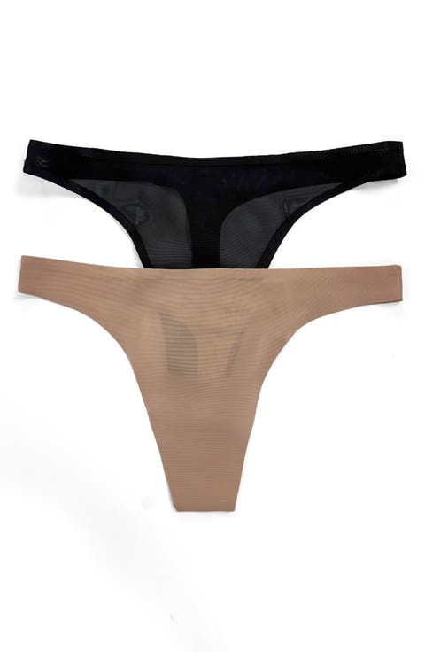 No Show Assorted 2-Pack Thongs