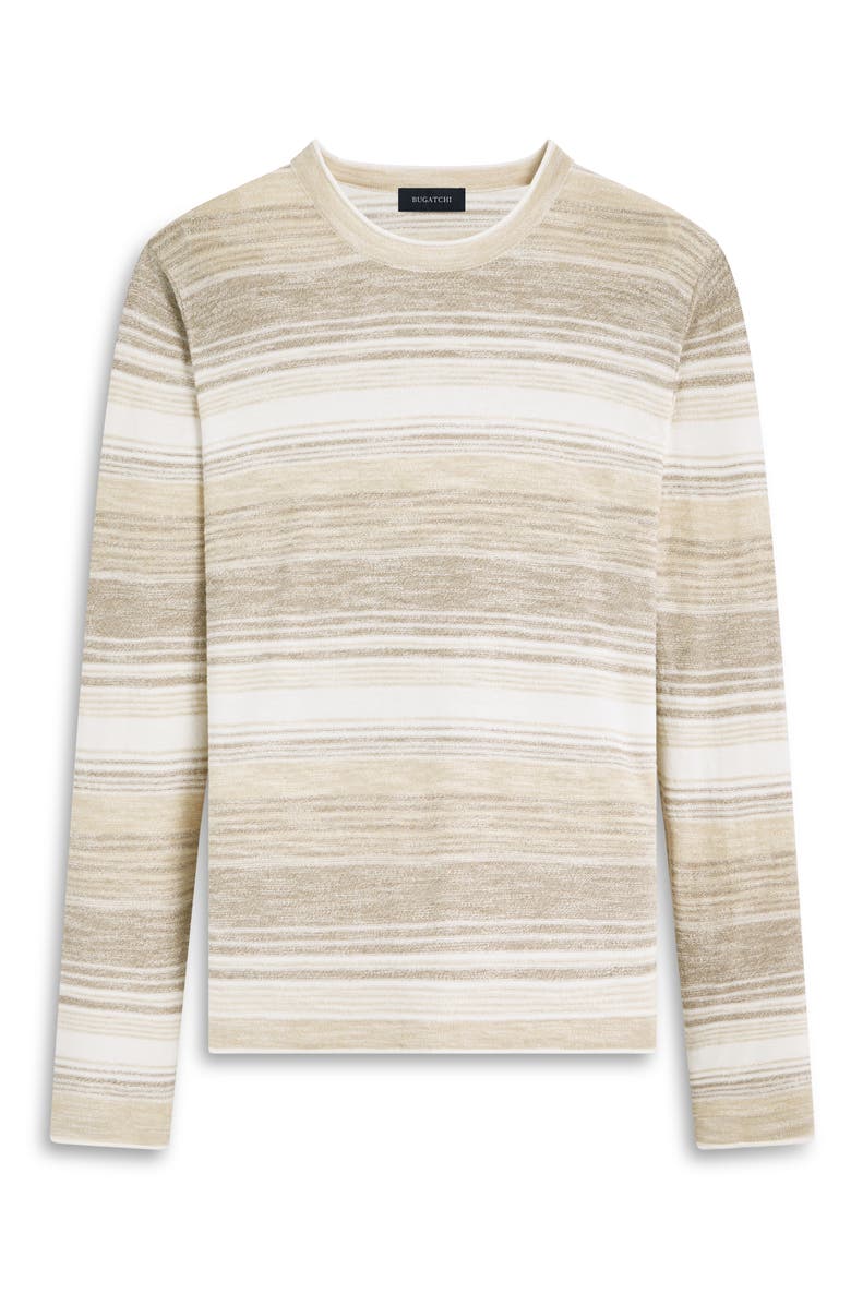 Bugatchi Stripe Crewneck Cotton Sweater, Alternate, color,