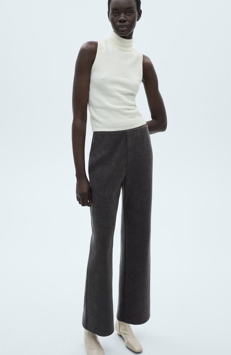 MANGO Corduroy Wide Leg Pants, Alternate, color, 