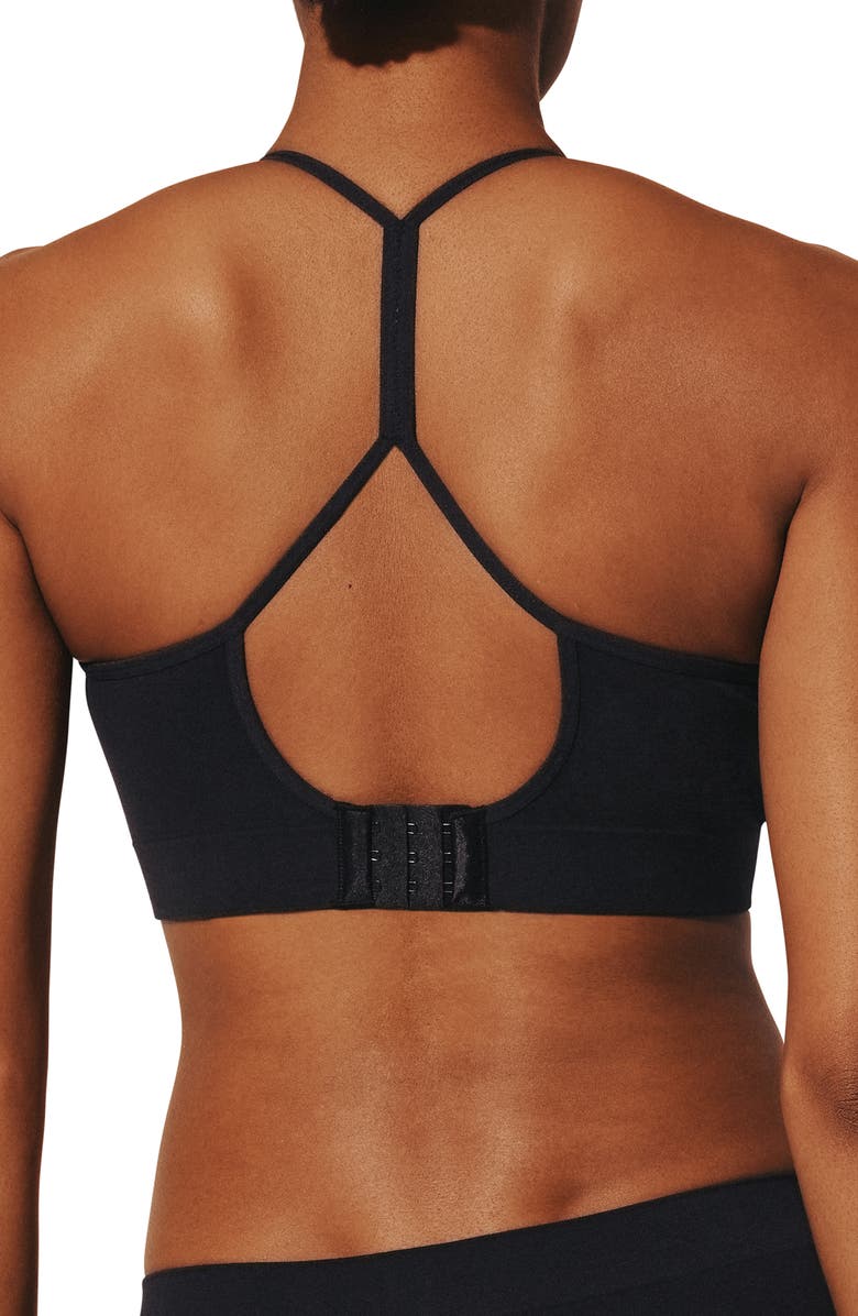 ThirdLove Seamless Cloud Cotton Wireless Bralette, Alternate, color, Black