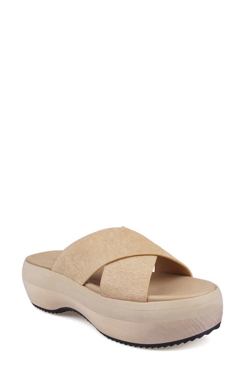 Maia Genuine Calf Hair Platform Sandal (Women)