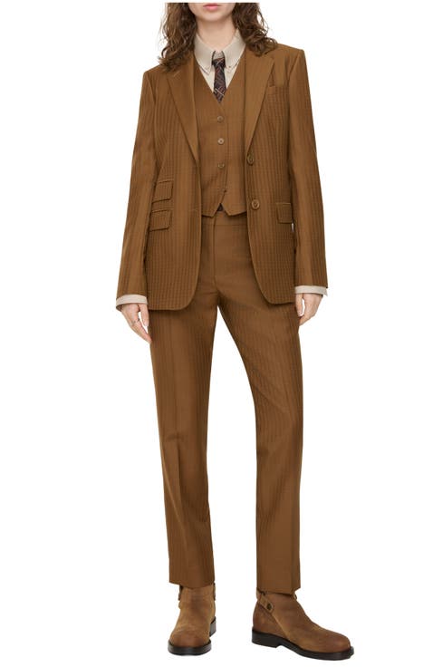 Wool Mohair Tailored Trousers