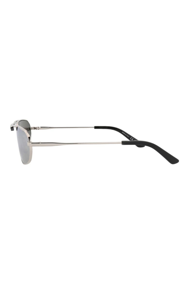 64mm Oval Sunglasses, Alternate, color, SILVER SILVER SILVER