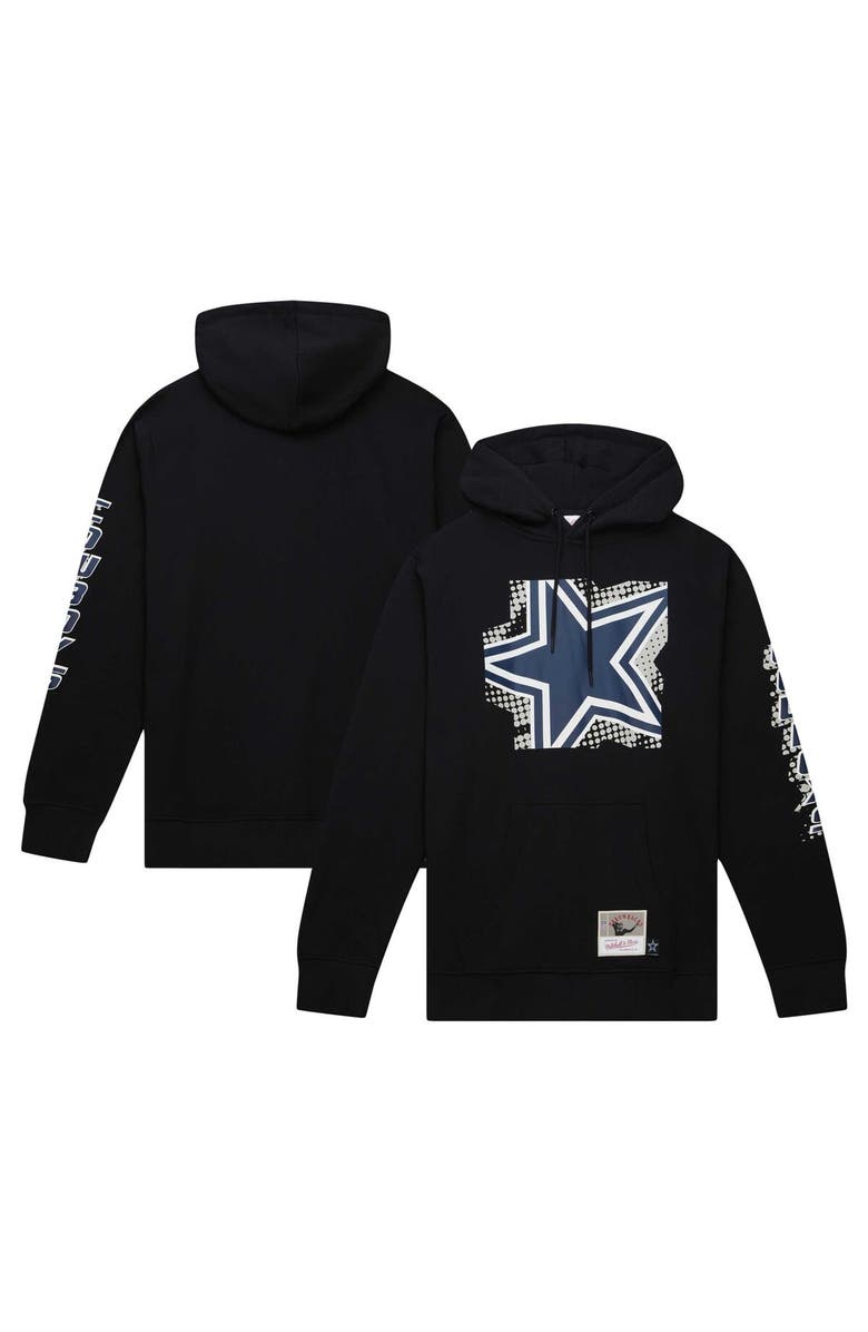 Mitchell & Ness Men's Mitchell & Ness Black Dallas Cowboys Gridiron Classics Big Face 7.0 Pullover Hoodie, Alternate, color, Black