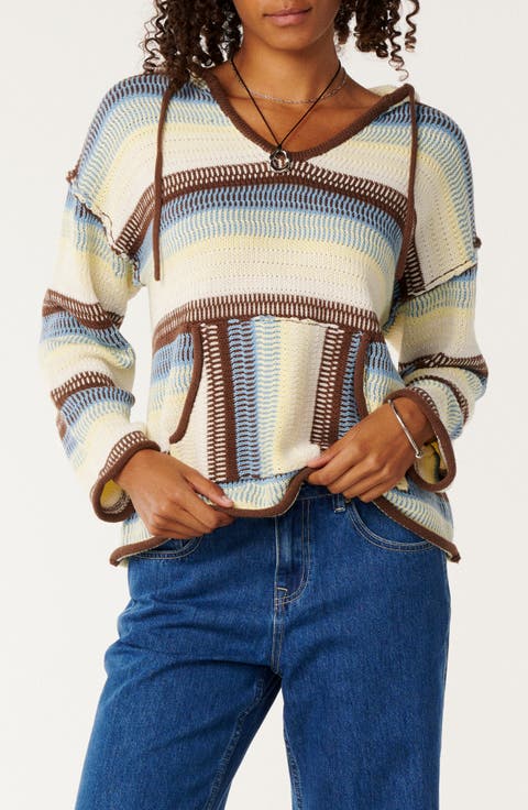 Retro Swell Stripe Hooded Sweater