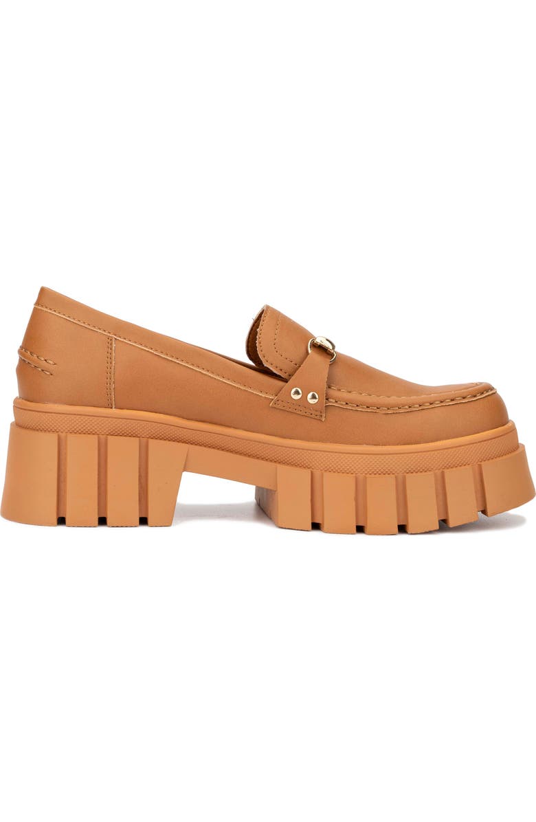 NEW YORK AND COMPANY Seraphina Platform Loafer, Alternate, color, Cognac