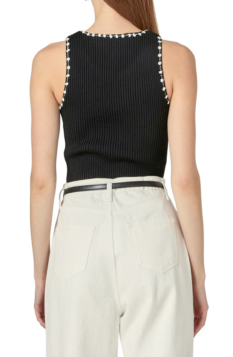 English Factory Rib Tank, Alternate, color, Black/ White