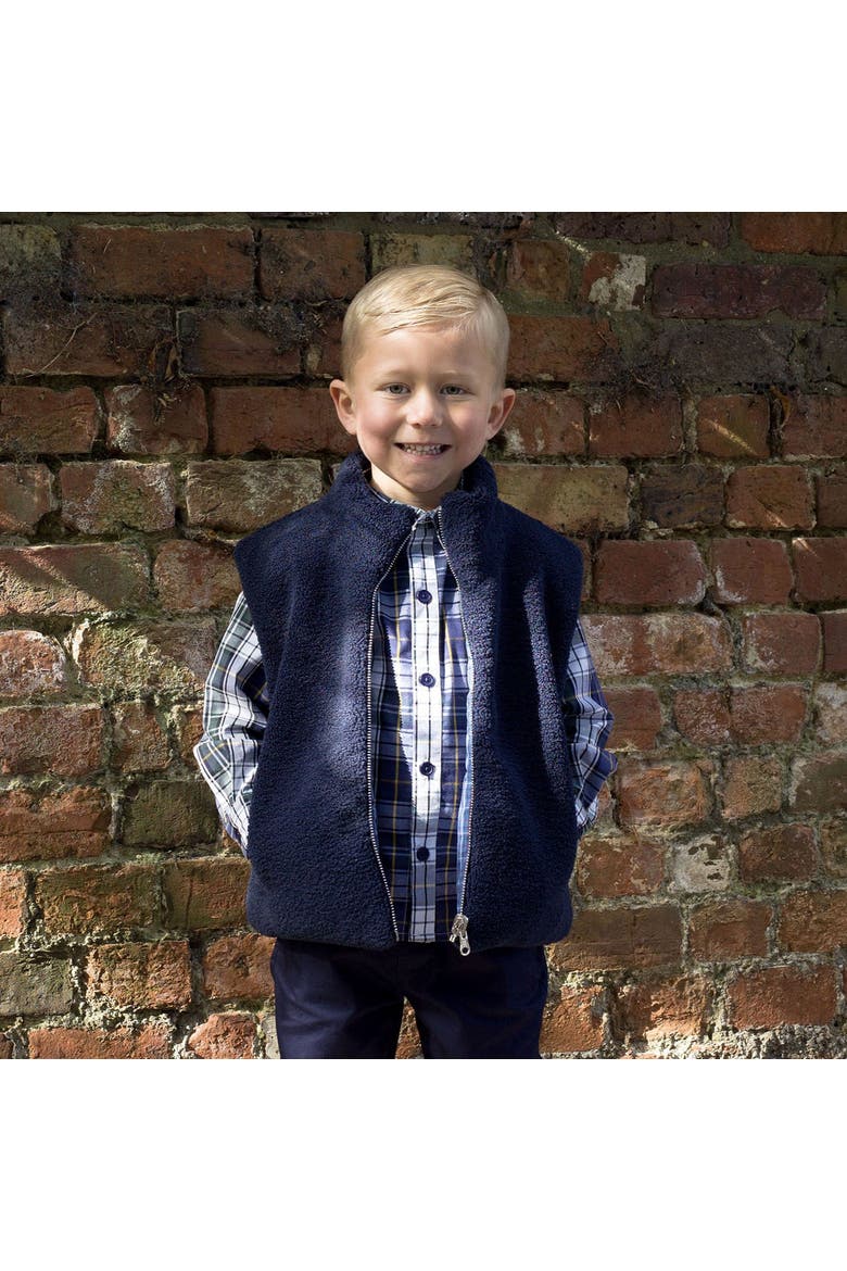 Shearling Vest, Alternate, color, Navy