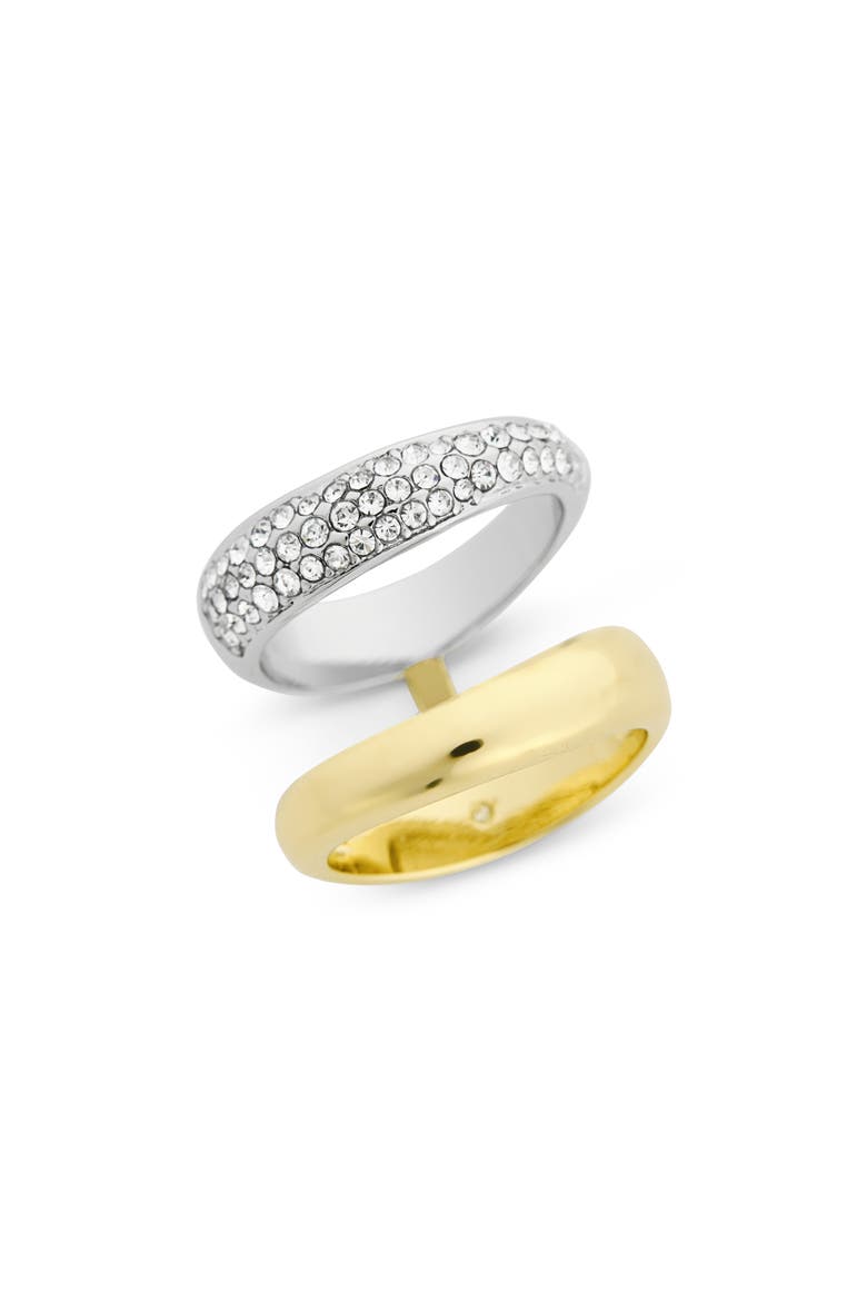 Faux Stack CZ Ring, Main, color, TWO TONE