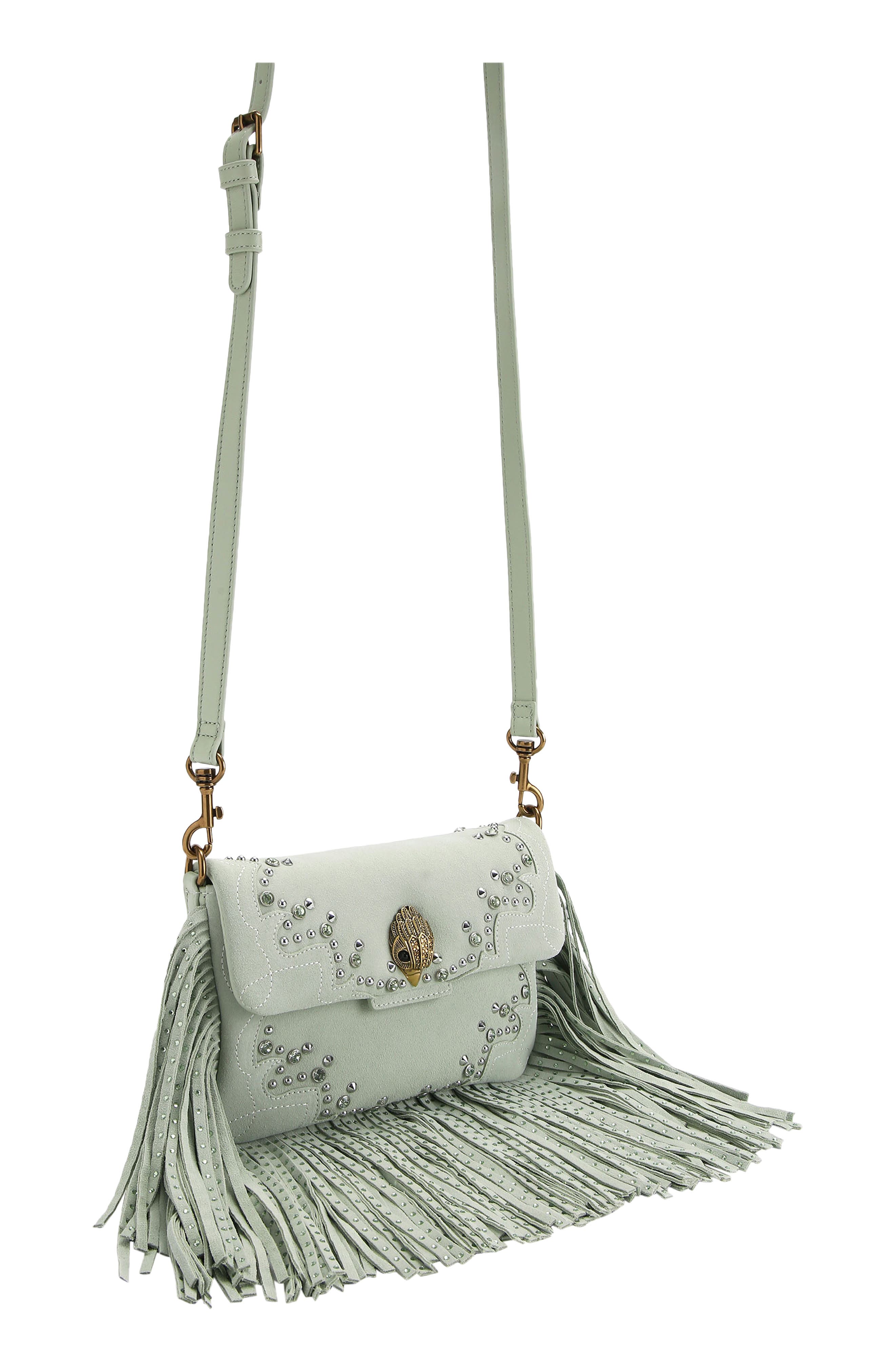 Small Oxford Fringe Shoulder Bag, Alternate, color, PALE GREEN
