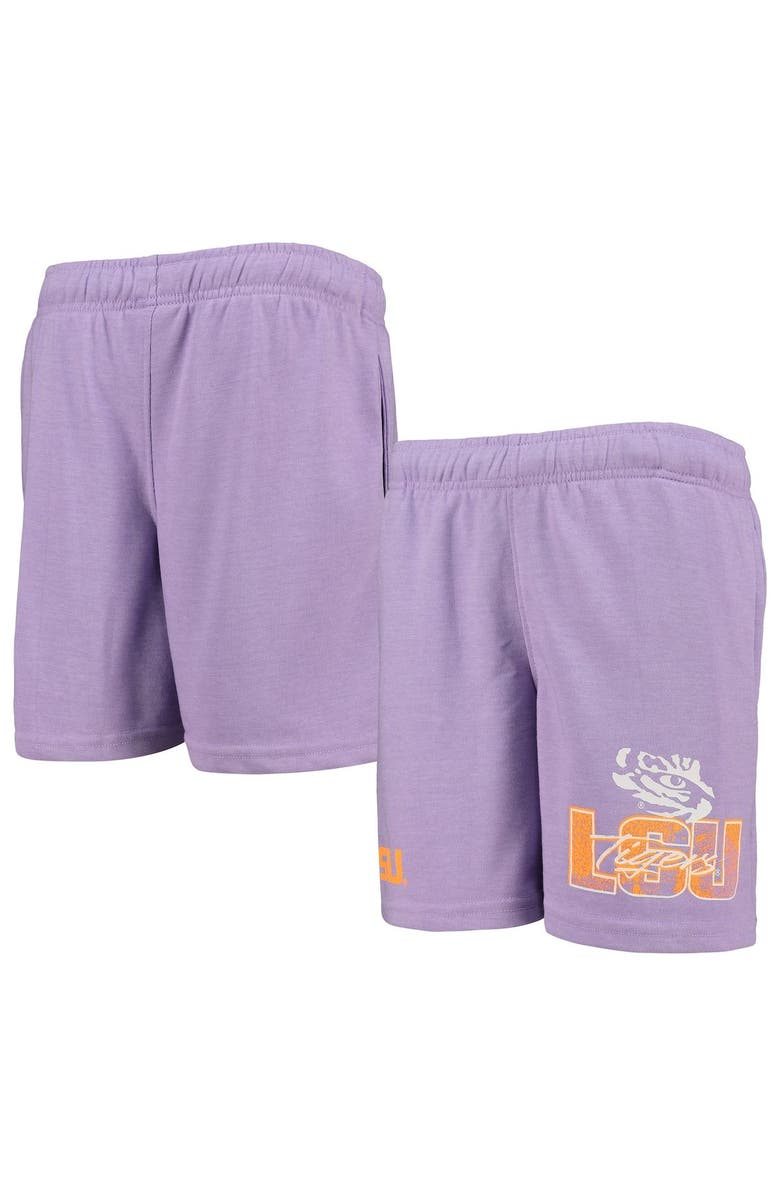 Outerstuff Youth Purple LSU Tigers Super Fresh Neon Daze Shorts, Main, color, 