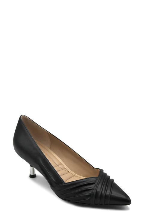 Sapient Pleated Kitten Heel Pump (Women)
