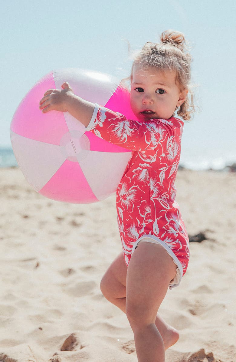 Feather 4 Arrow Sun Seeker One-Piece Rashguard Swimsuit, Alternate, color,