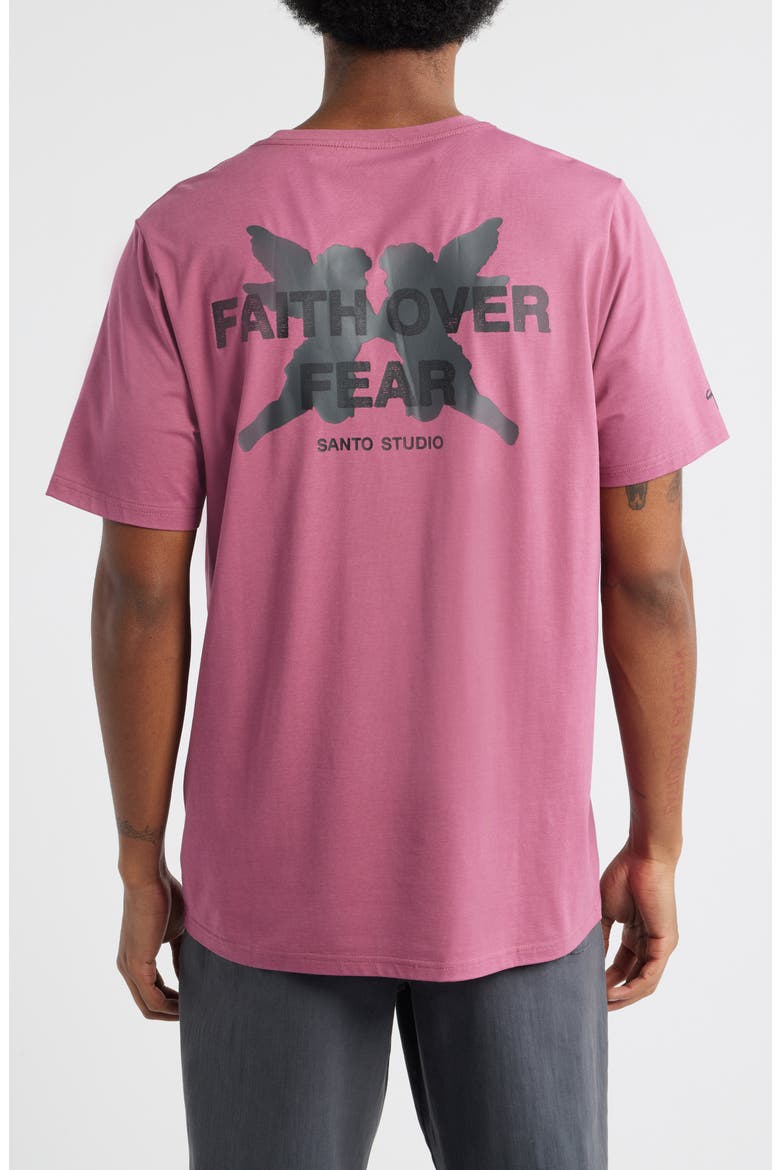 Tempo Faith Over Fear Ultra Graphic T-Shirt, Alternate, color, ROSE