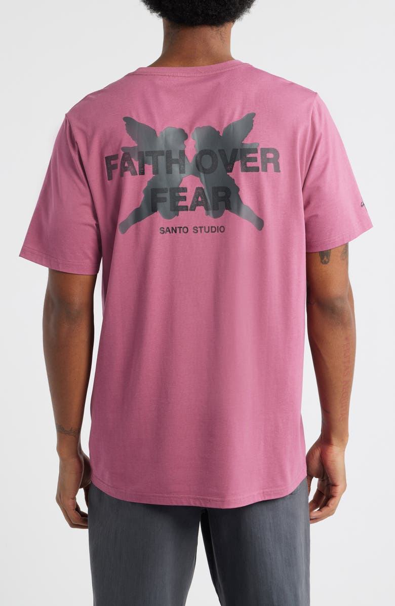 SANTO STUDIO Tempo Faith Over Fear Ultra Graphic T-Shirt, Alternate, color, Rose