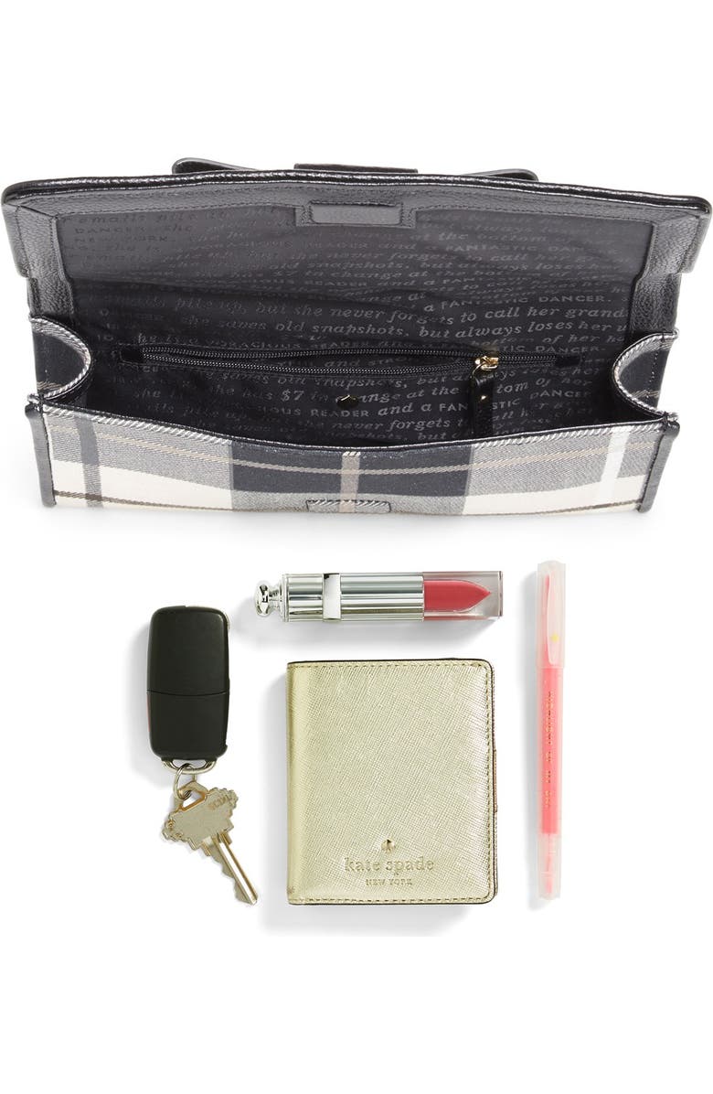 Kate Spade New York 'julia street - plaid tally' clutch, Alternate, color,