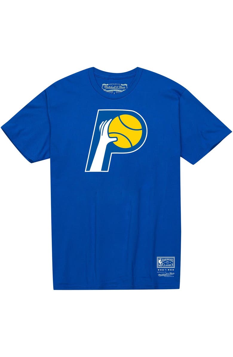 Mitchell & Ness Unisex Mitchell & Ness  Royal Indiana Pacers Hardwood Classics MVP Throwback Logo T-Shirt, Alternate, color, 