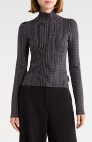 Marc Jacobs Monogram Knit Mockneck Top