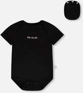 Deux par Deux Evolutive Organic Cotton Jersey Printed Message Bodysuit