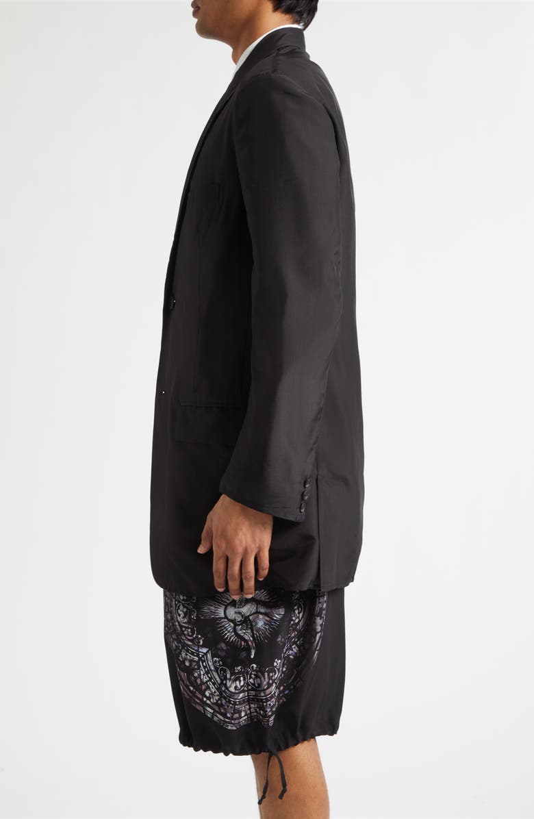 Yohji Yamamoto Silk Jacket, Alternate, color, Black
