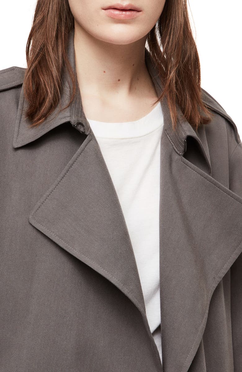 AllSaints Bexley Trench Coat, Alternate, color, 