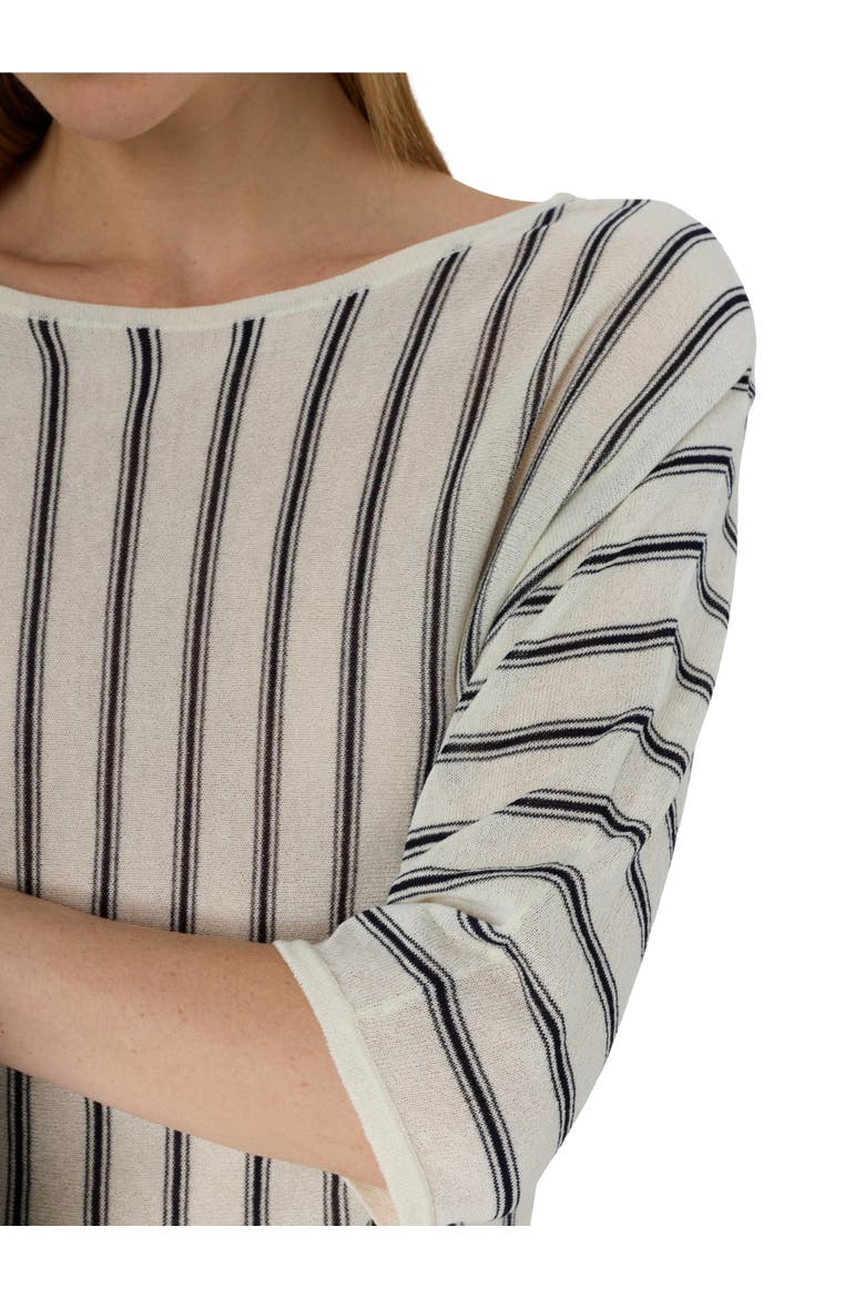 Lysia 3/4 Sleeve Round Neck Knit Top, Alternate, color, Navy Blue