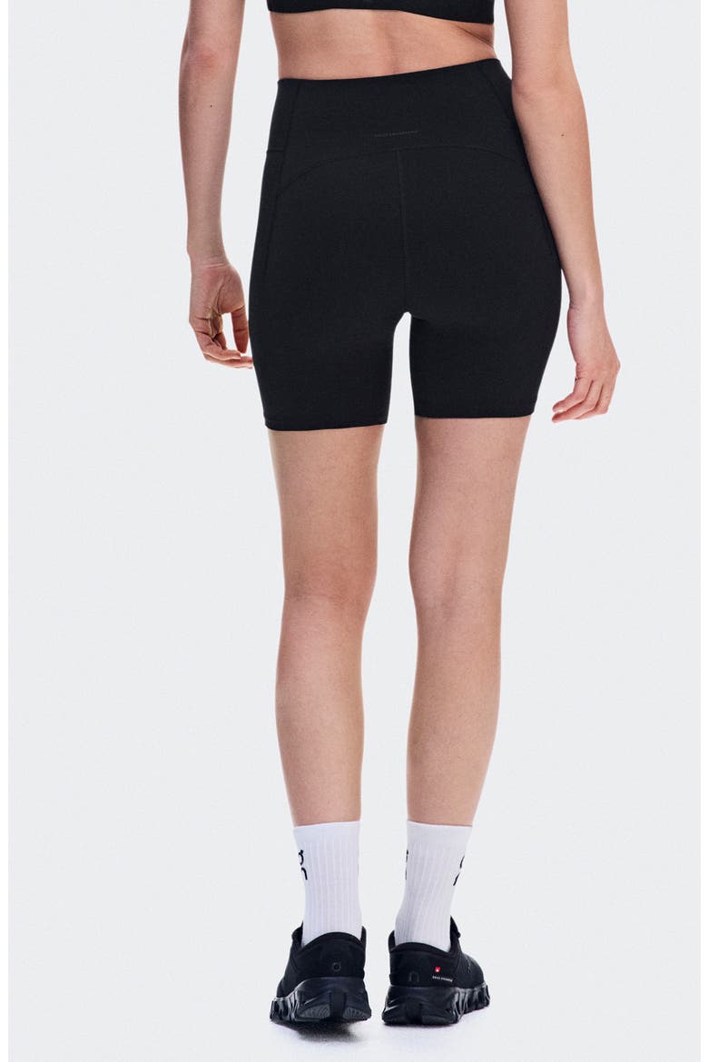 Studio High Waist Pocket Bike Shorts, Alternate, color, BLACK