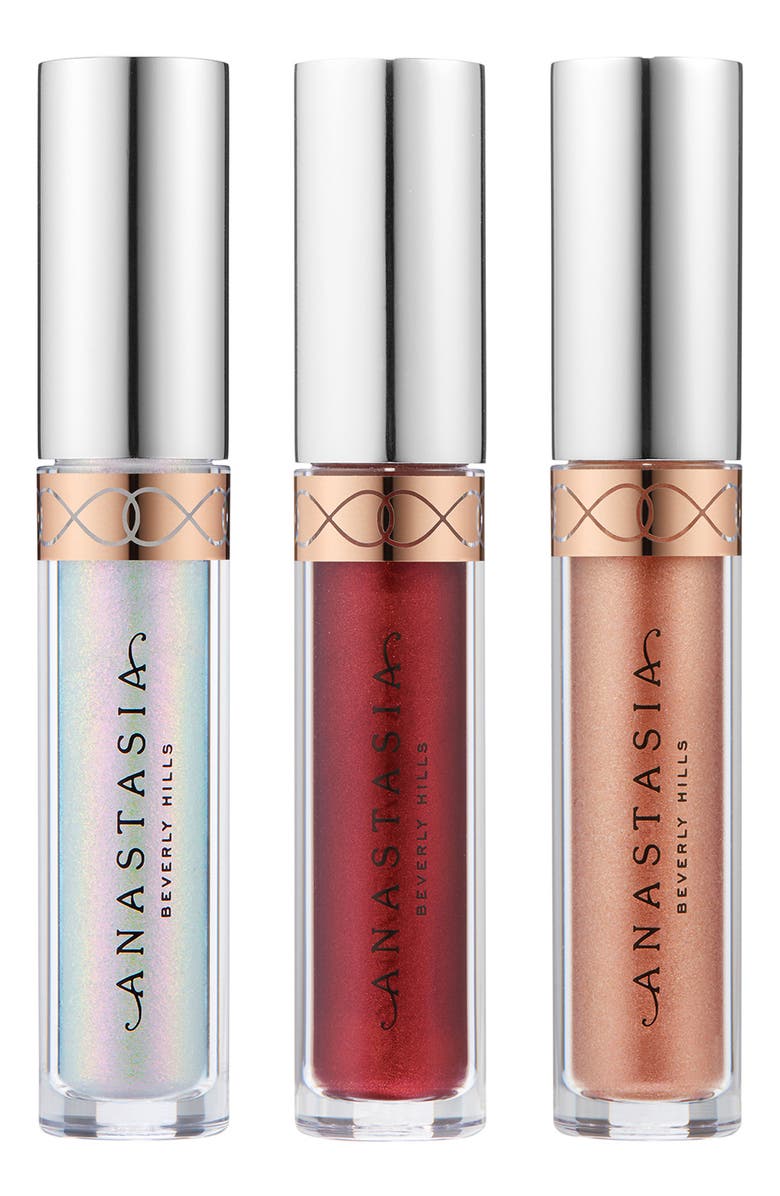 Anastasia Beverly Hills Mini Metallic Lip Set, Main, color, 