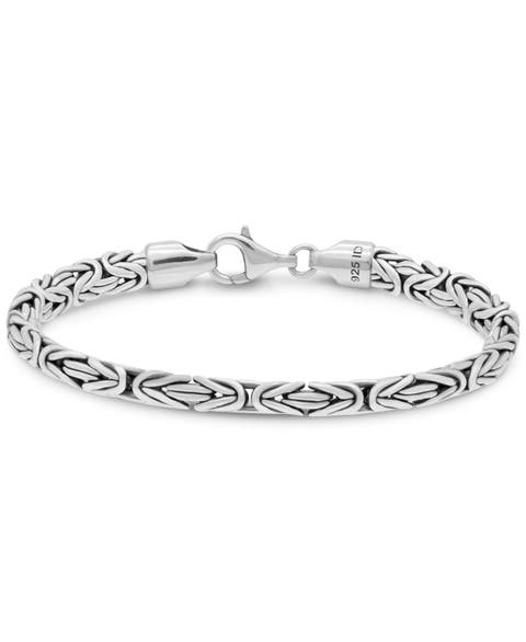 Borobudur Oval Chain Bracelet in Sterling Silver, 6mm